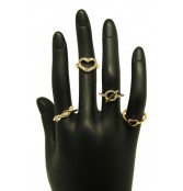 4 in 1 Crystal Knuckle Rings